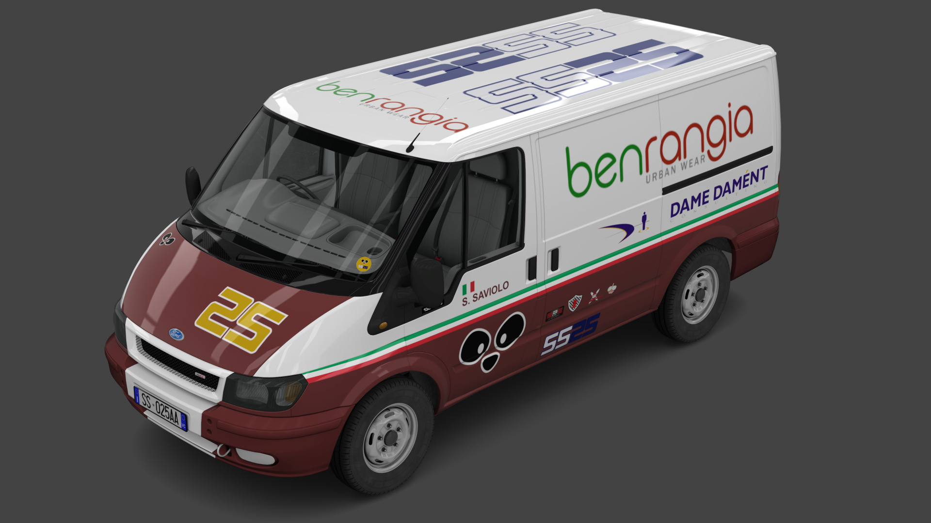 Ben Rangia Panda Racing's 2005 Ford Transit livery