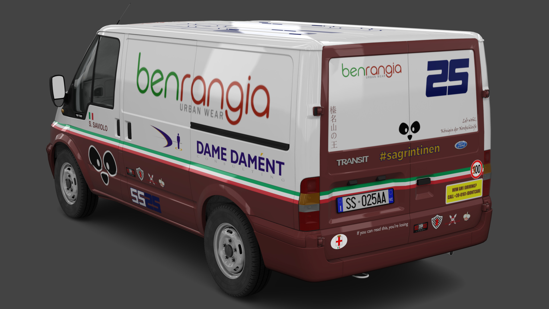 Ben Rangia Panda Racing's 2005 Ford Transit livery