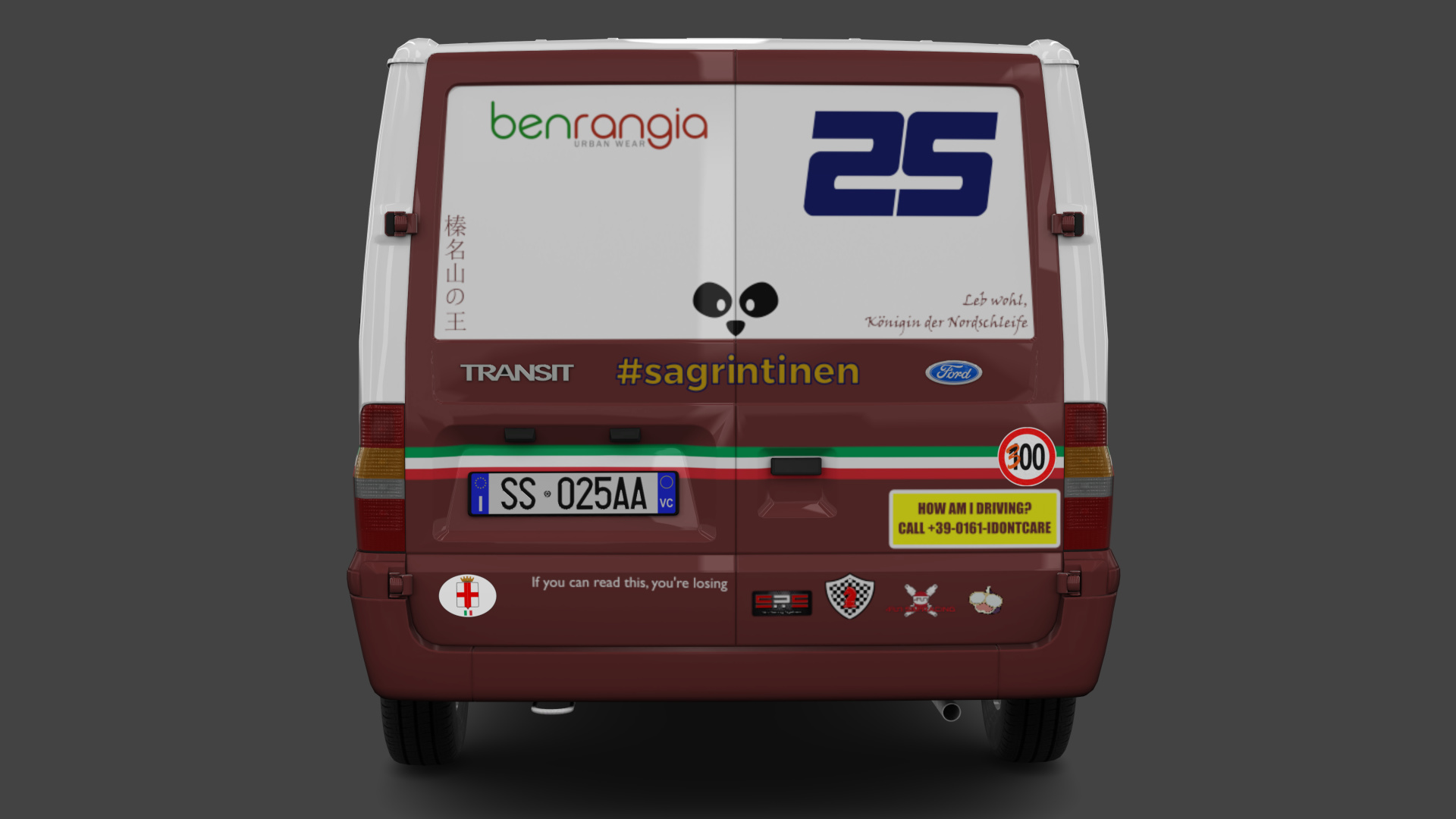 Ben Rangia Panda Racing's 2005 Ford Transit livery
